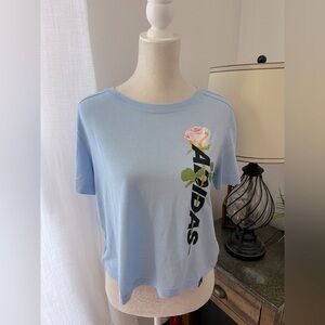 NWOT Adidas Women's Blue Graphic Tee